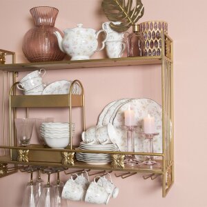 Суповая миска Clayre & Eef TWFBO Ø 15 см разноцветный фарфор Цветы круглые