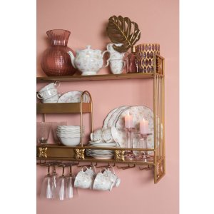 Суповая миска Clayre & Eef TWFBO Ø 15 см разноцветный фарфор Цветы круглые