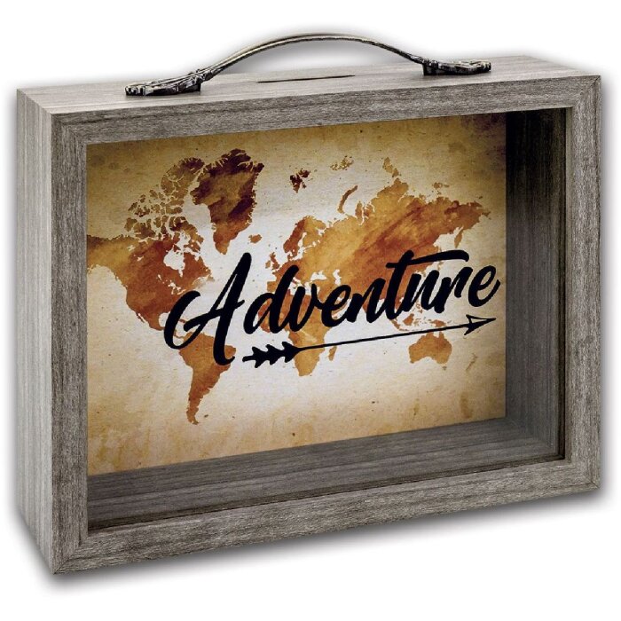 Сберегательная коробка Vida 6,5x21 см с стеклянной фронтальной панелью