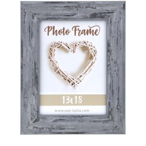 ZEP Fotorahmen Todi Landhausstil Holzoptik grau weiß 10x15 cm bis 20x30 cm