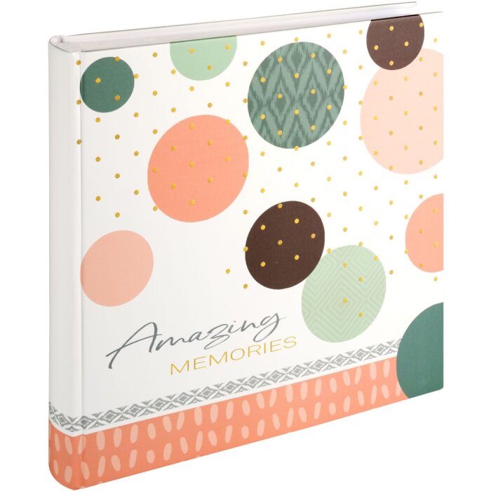 Walther Jumbo Fotoalbum Amazing Memories lachs 30x30 cm 100 Seiten mit Pergamin