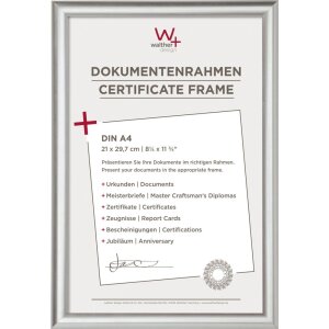 Walther Design Urkundenrahmen Trendstyle Silber 21x29,7...