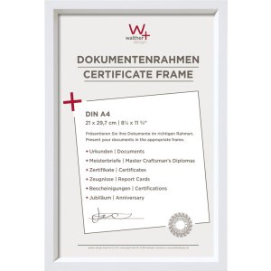 Walther Steel Style Kunststoffrahmen A4 weiß...
