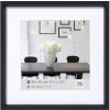 Walther Kunststoffrahmen Steel Style schwarz 40x40 cm mit Passepartout 28x28 cm