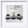 Walther Kunststoffrahmen Steel Style 40x40 cm Weiß mit Passepartout 28x28 cm