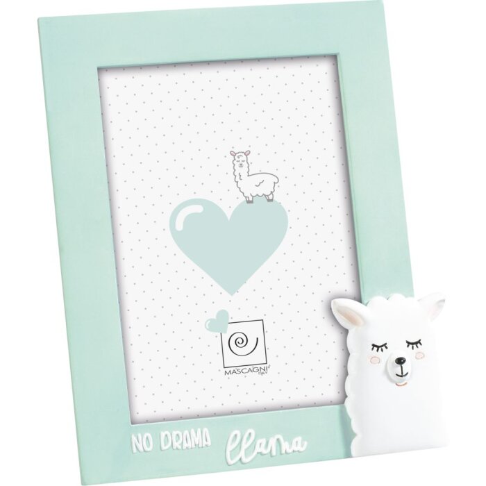 Mascagni 2IFA1103 Babyrahmen 13x18 cm grün mit Deko-Applikation