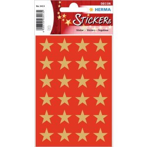 Herma Decor Sticker Sterne 5-zackig gold Ø15 mm