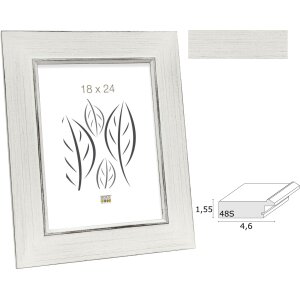 Фоторамка Deknudt S48SK1 из дерева белого цвета,...