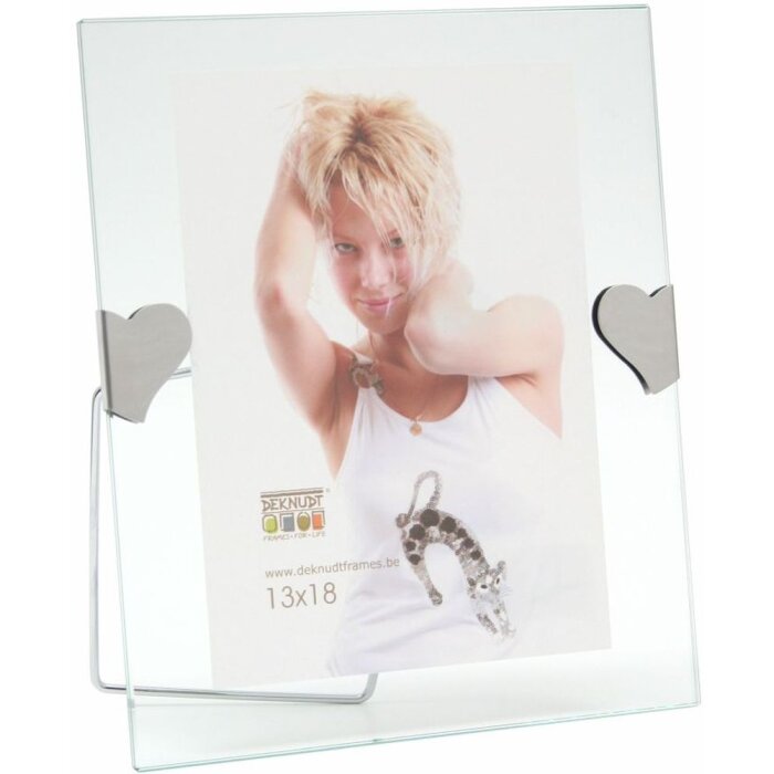 Deknudt Glasrahmen Herzen S59ZD4 silber Hoch- und Querformat