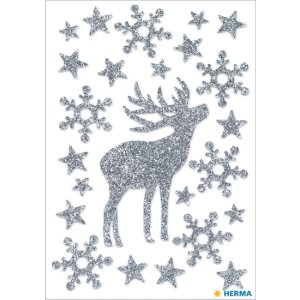 Herma Sticker MAGIC Hirsch, glittery