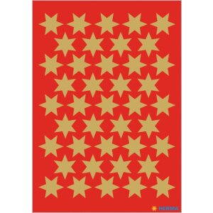 HERMA Weihnachts-Sticker Sterne gold Ø 14 mm