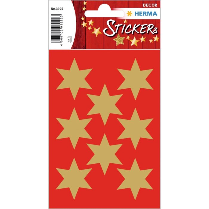 HERMA Sticker Sterne gold Ø 33 mm