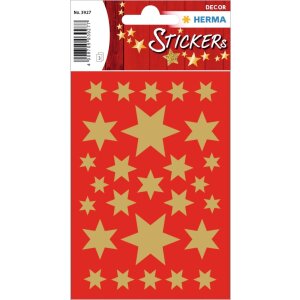 Herma Weihnachtssticker DECOR STERNE, GOLD