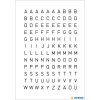 HERMA Buchstaben 5 mm A-Z wetterfest Folie transparent schwarz 2 Blatt