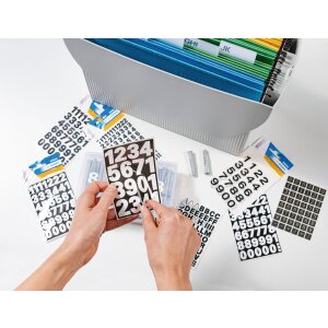 HERMA Vario Buchstaben schwarz A–N wetterfester Folie 33 mm