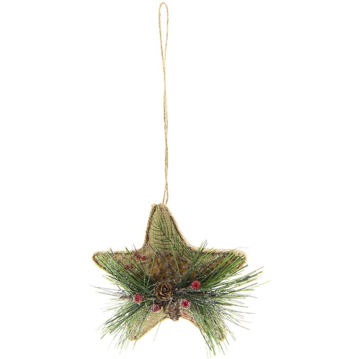 Елочная игрушка 11x6x11 см разноцветная - 64037