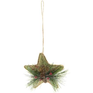 Елочная игрушка 11x6x11 см разноцветная - 64037