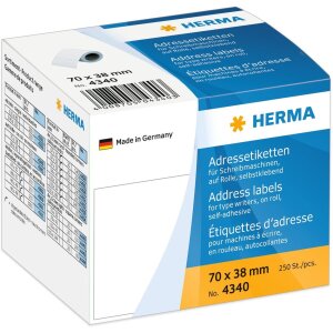HERMA Adressetiketten auf Rollen weiß 70x38 mm...