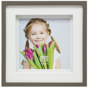 Deknudt S67NK Holzrahmen 3D Doppelpassepartout in Braun, Größe 67x75 cm