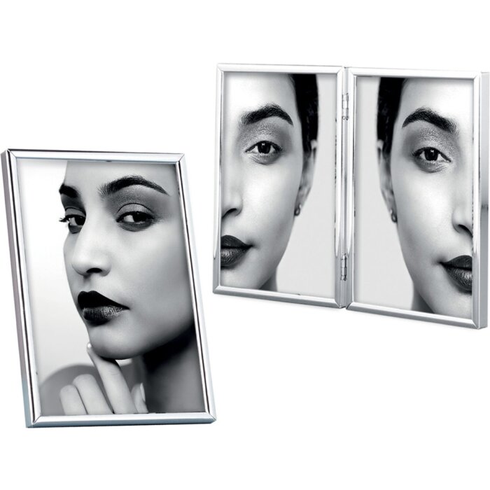 Mascagni 58 Metall-Fotorahmen 10x15 cm bis 20x30 cm silber glänzend