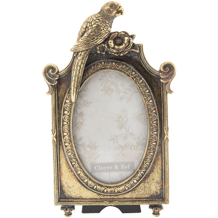 Clayre & Eef Fotorahmen 2F0567 golden 16x27 cm Bilderrahmen 10x15 cm