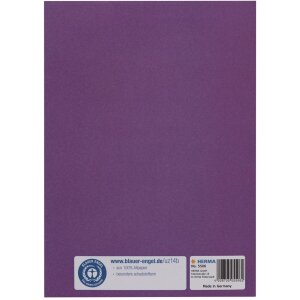 HERMA 5506 Papierheftschoner A5 violett recyceltes Papier langlebig umweltfreundlich