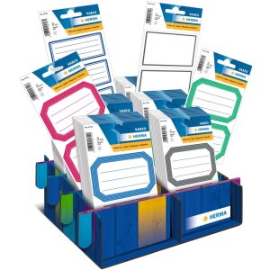 HERMA Schuletiketten neutral grau Liniert 82x55 mm