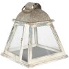 Фонарь 6Y2954 Distressed white 33x33x37 см