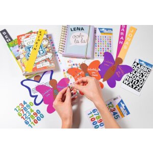 HERMA Sticker Buchstaben Stone geprägt mehrfarbig