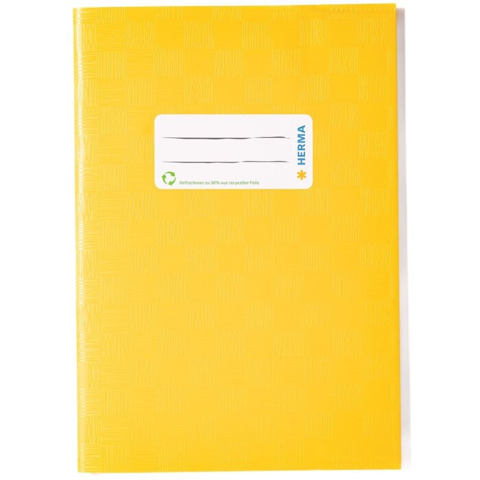 HERMA Heftschoner PP A5 gedeckt-gelb Strukturprägung abwaschbar 1 Stück
