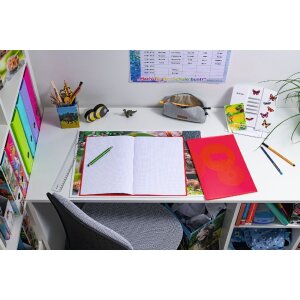 HERMA Heftschoner PP A4 transparent rot mit Beschriftungsetikett