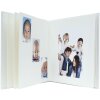 A66DF1 Клейкий альбом белый с кожаной обложкой 20x20 см