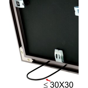 S021D7 Серая алюминиевая рамка 20x20 см