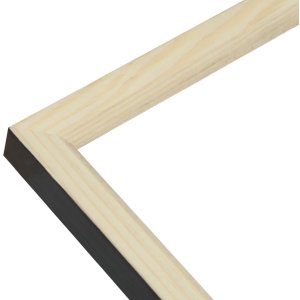 Deknudt S233H2 Holzrahmen in naturfarbe mit schwarzer Außenkante 18x24 cm