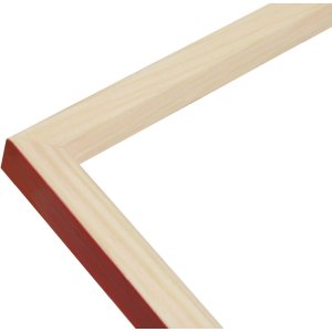 Deknudt S233H4 Holzrahmen in Naturfarbe mit roter Außenkante 18x24 cm