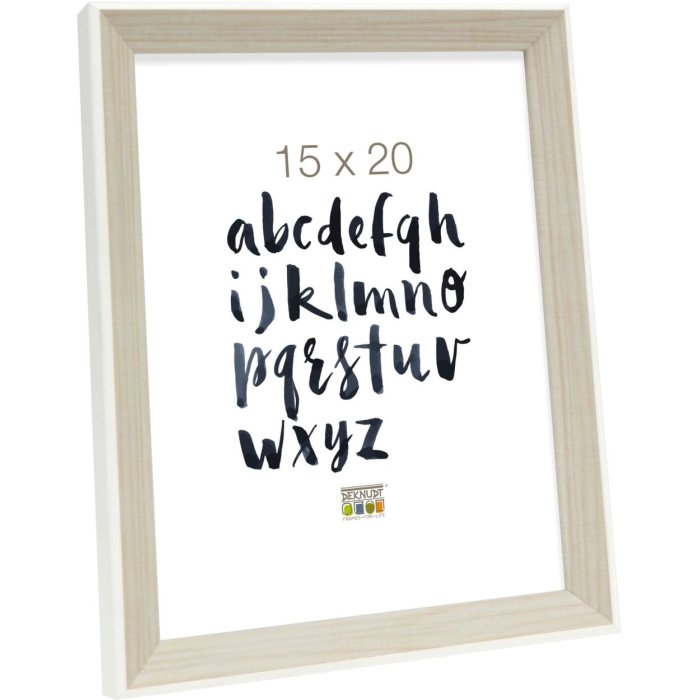 Deknudt S46CH1 Bilderrahmen in naturfarbe mit weißer Kante 13x18 cm