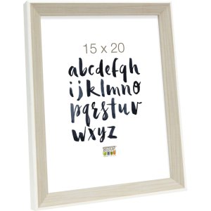 Deknudt S46CH1 Bilderrahmen in naturfarbe mit weißer Kante 13x18 cm