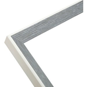 Deknudt S46CH7 Bilderrahmen grau-blau mit weißer Kante 15x15 cm
