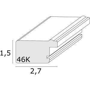 Deknudt S46KF7 Holzrahmen grau mit Perlenbiese 30x45 cm