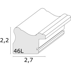 S46LF3 Фоторамка бежевая, окрашенная в деревенском стиле 40x50 см