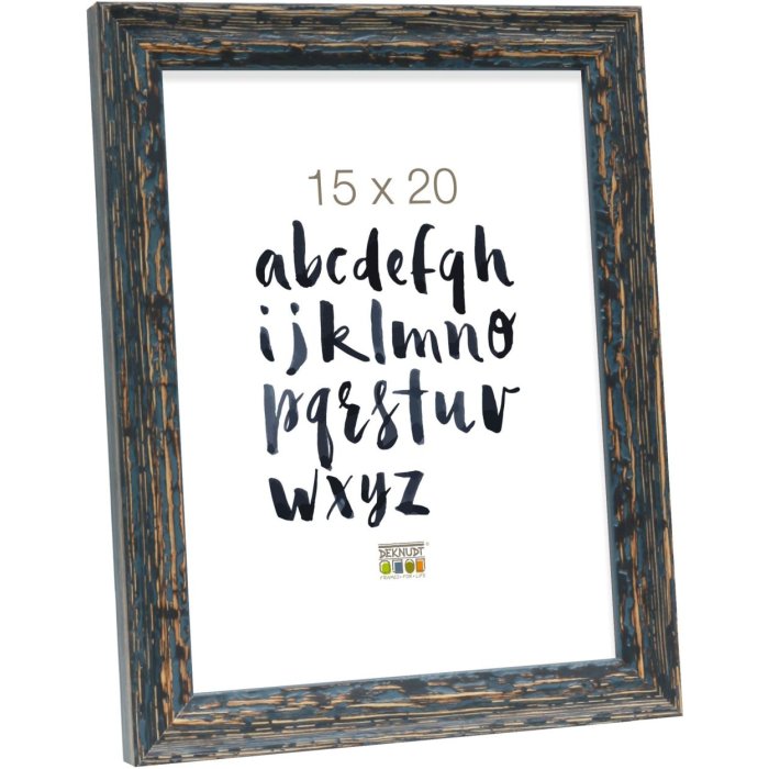 Deknudt S46MF2 Schwarzer Holzrahmen verwittert 20x20 cm Größe 23x23x1,4 cm