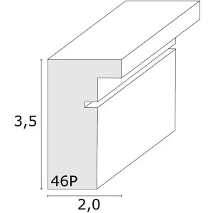 Deknudt S46PH3 Holzrahmen beige mit holzfarbiger Rand 15x15 cm