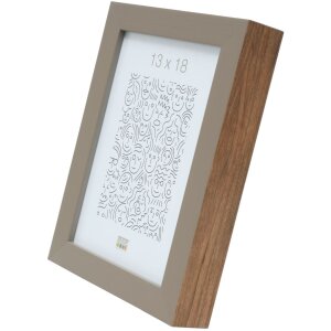 Deknudt S46PH3 Holzrahmen beige mit holzfarbiger Rand 18x24 cm