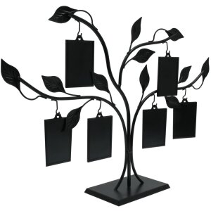 S65YJ1 Металлическое фотодерево в черном цвете 4x6 см