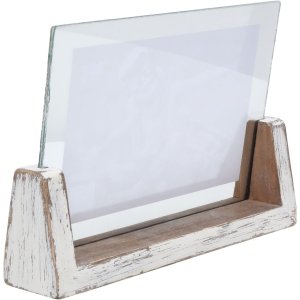 Deknudt S67TZ1 Weiß gemalter Bildhalter für 1 horizontales Foto 13x18 cm