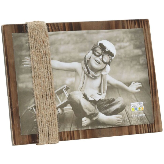 S67UA2 Держатель для картин коричневый окрашенный с нитками 13x18 см