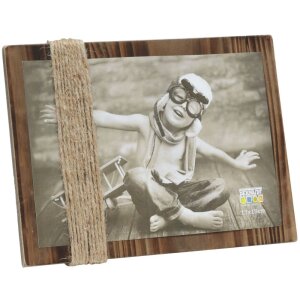 Deknudt S67UA2 Bildhalter braun gemalt mit Schnüren...