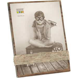 S67UA2 Держатель для картин коричневый окрашенный с нитками 13x18 см