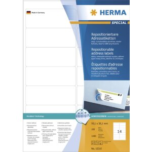 Adressetiketten A4 weiß 99,1x38,1 mm...