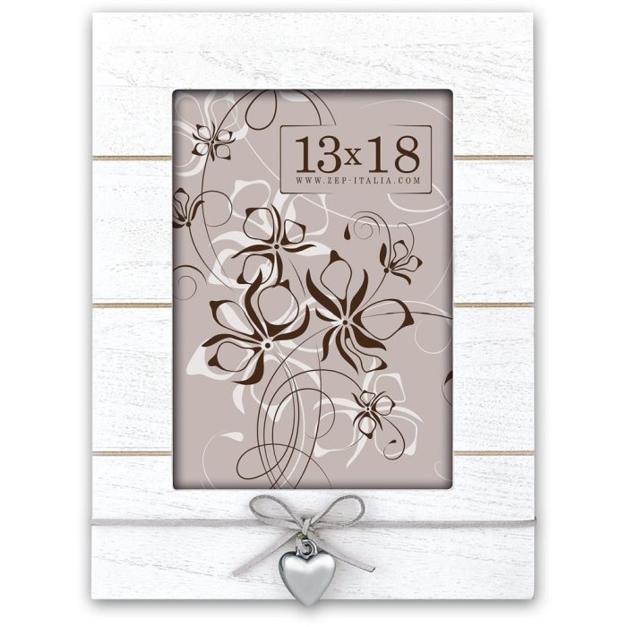 ZEP Fotorahmen Arial 13x18 cm Hochformat Holz mit Herz-Applikation